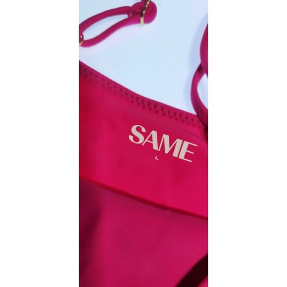 SAME LOS ANGELES One Piece Swimsuit Womens Fiusha Sz Large Flower in The Throat - Picture 4 of 8